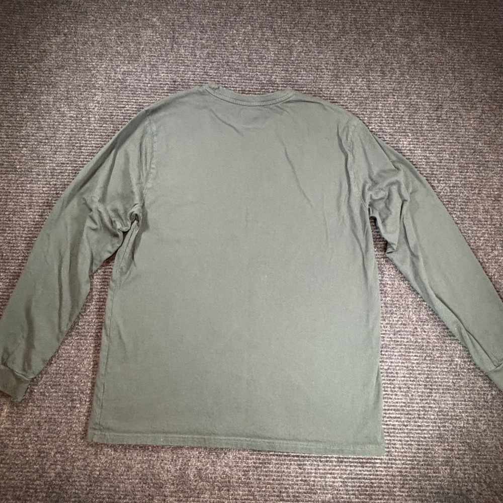 Wrangler Workwear Mens Large‎ Green Long Sleeve Pocket T-Shirt WW55270 Cotton - Picture 4 of 8